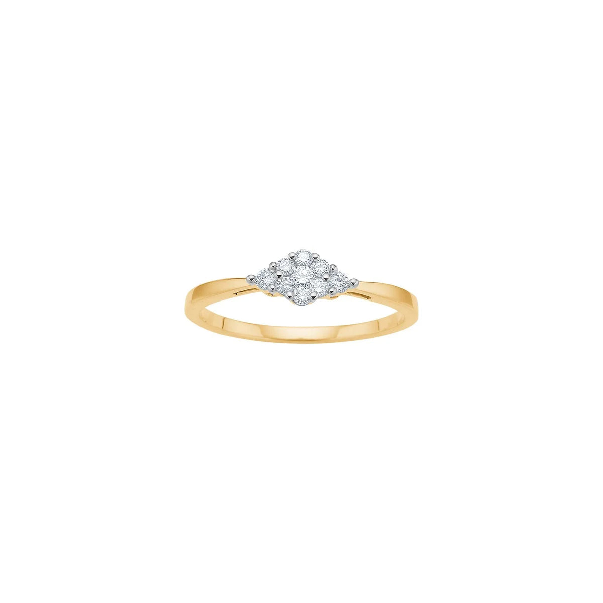 Siersbøl ring i 14 kt. guld med 0,15 ct. diamant W/SI