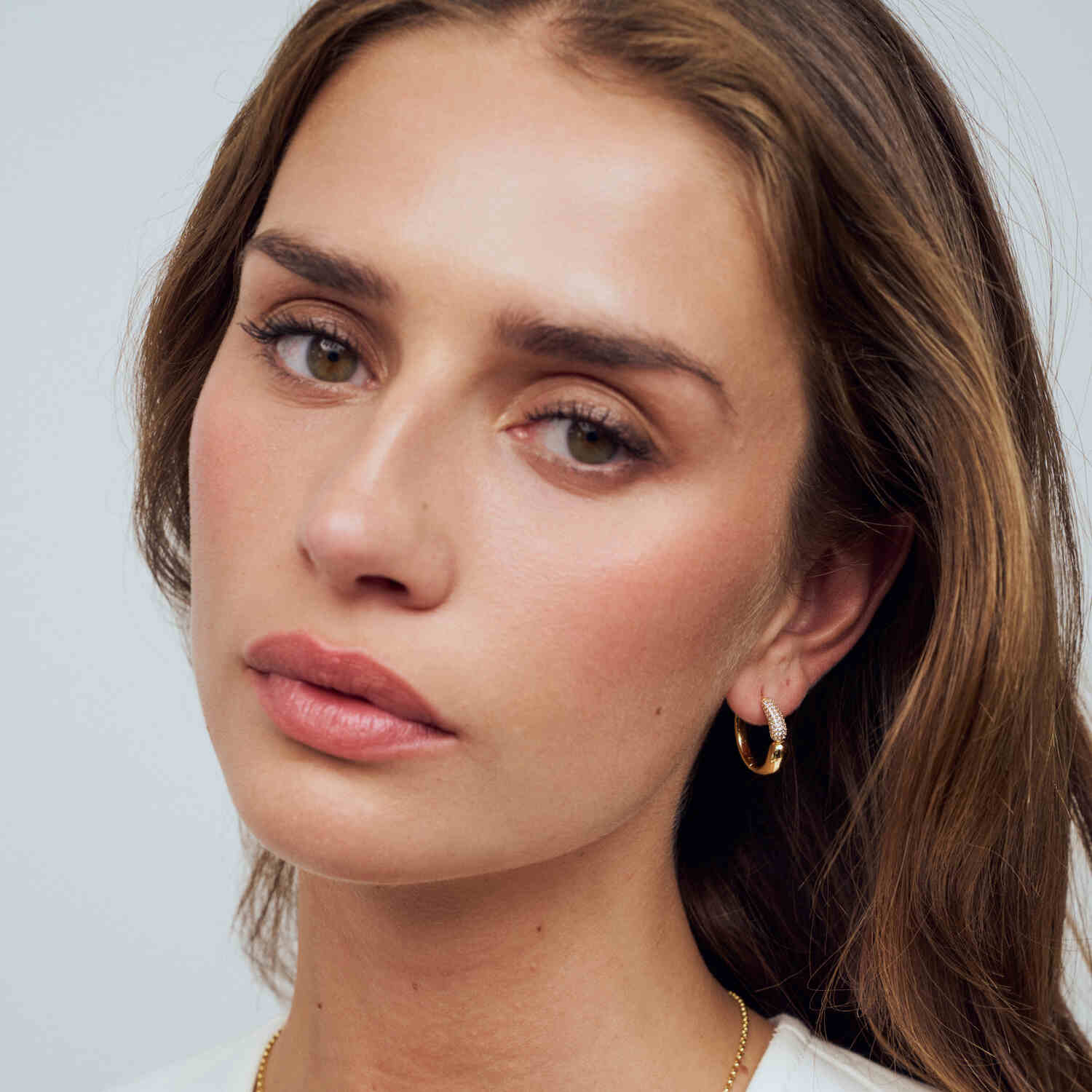 Øreringe Goccia Creolo Grande Forgyldt