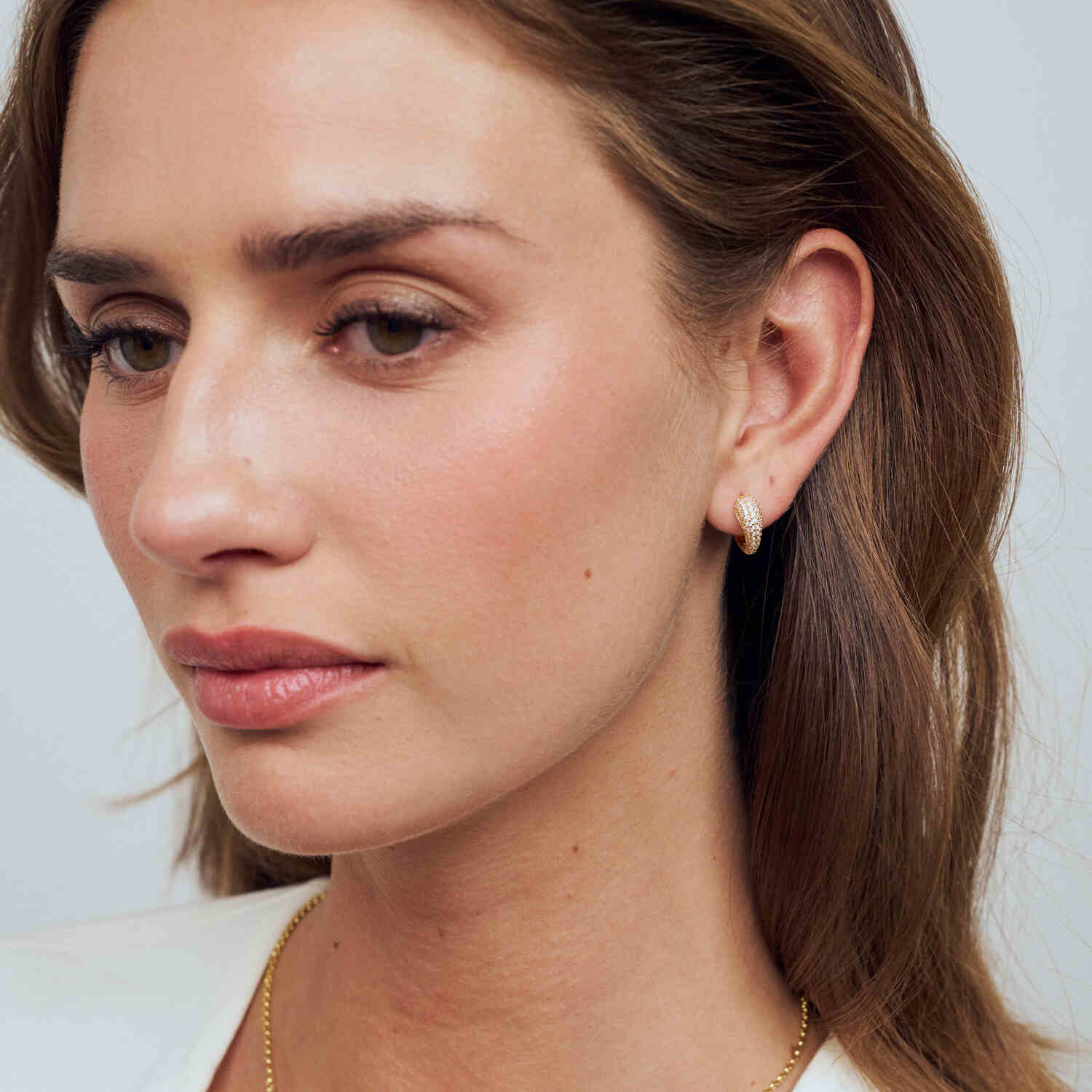 Øreringe Goccia Circolo Forgyldt