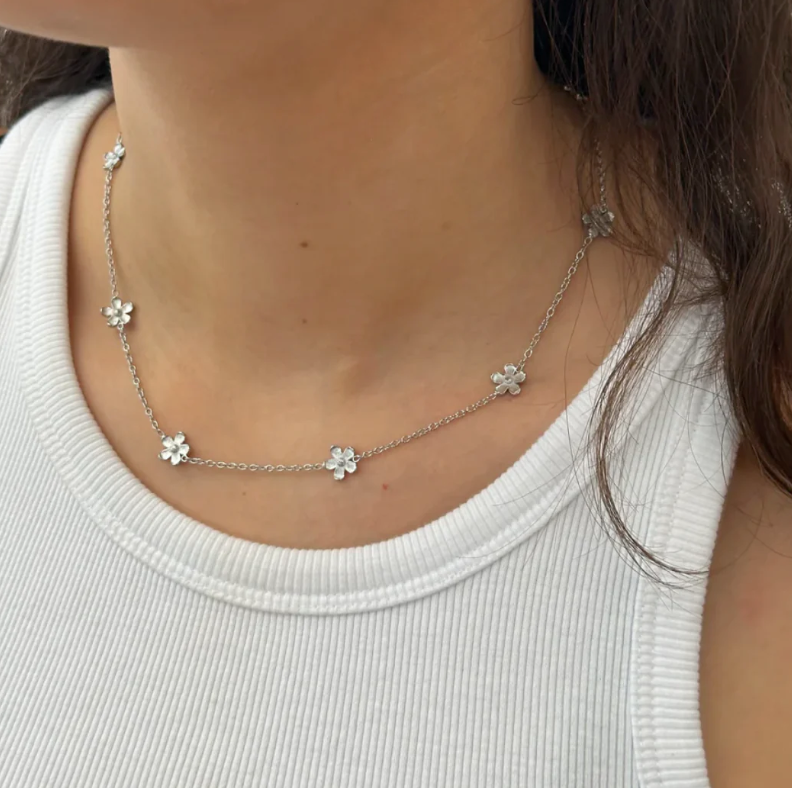 Sistie 2ND stål halskæde Camellia