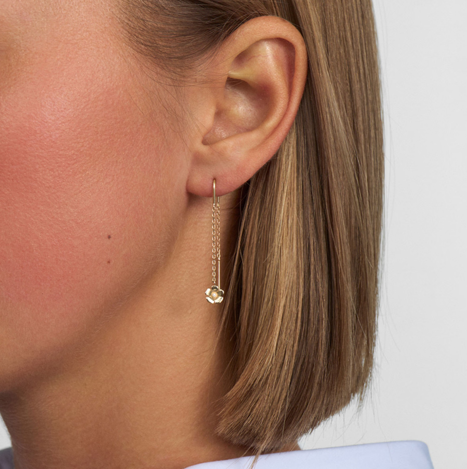 FLEUR ØRERINGE 14 kt