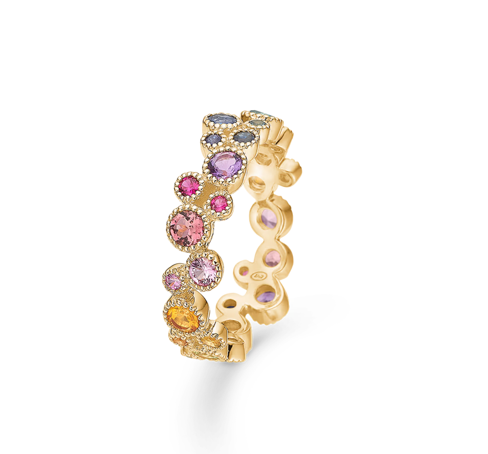 LUXURY RAINBOW ring i 14 kt. guld