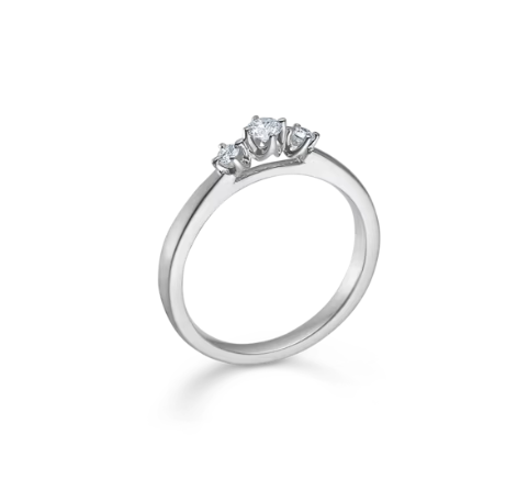 CROWN TRINITY ring i 14 kt. m. diamanter