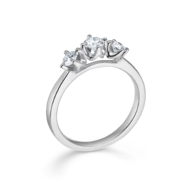 CROWN TRINITY ring i 14 kt. m. diamanter