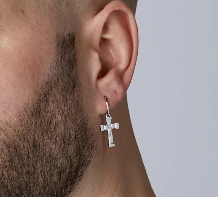 Hope Twisted Cross Earring