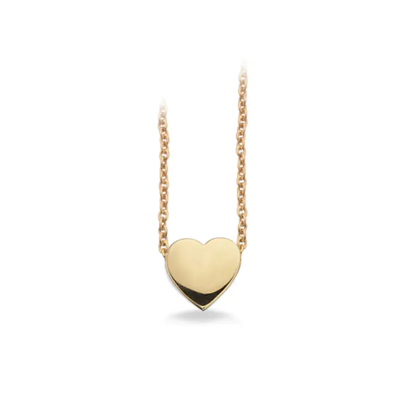Halskæde Guldbelagt Hjerte