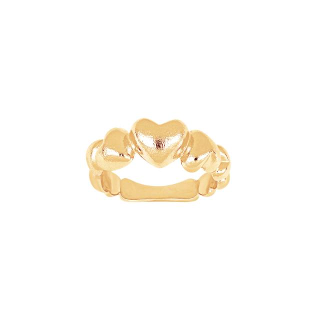 Forgyldt hjerte ring