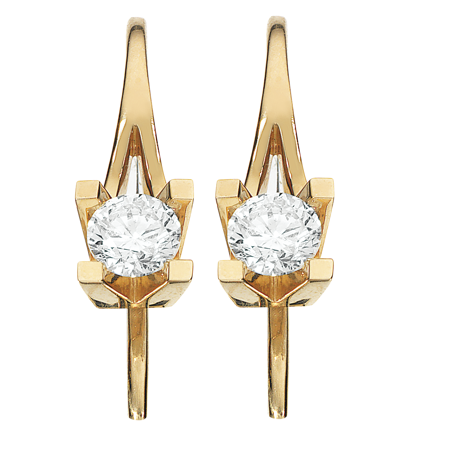 Kleopatra ørebøjle i 14kt. guld med diamanter - Sct. Mathias Ure & Guld