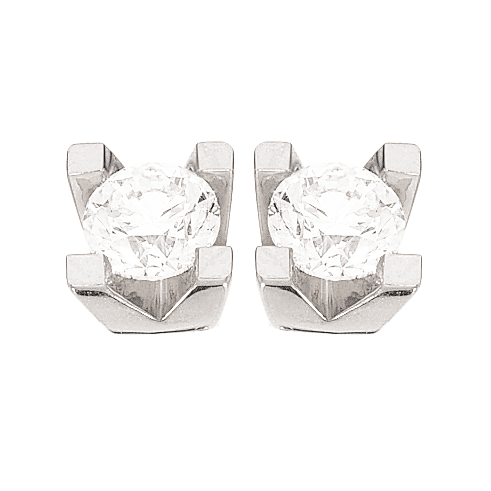 Kleopatra ørestikker i 14kt. hvidguld med diamanter - Sct. Mathias Ure & Guld