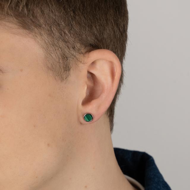 SON of Noa Sølv ørestik M. Malakit