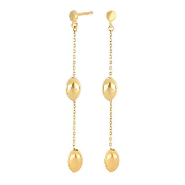 8 kt. guld ørehængere m. kugler