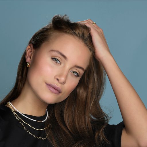 Forgyldt sølv creoler SQUARE52