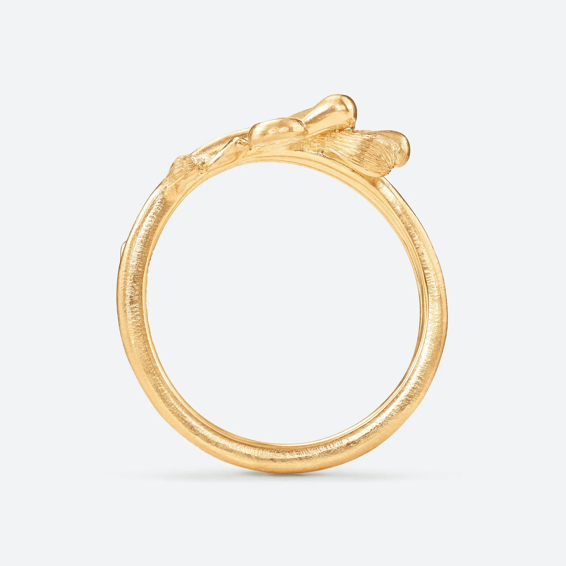 Boho dobbelt guld ring m. brillant