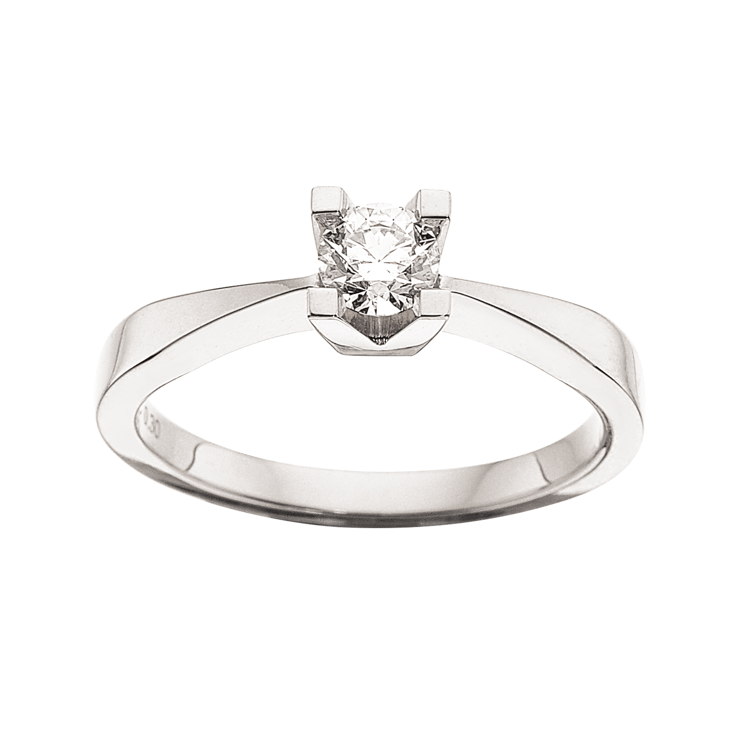 Kleopatra ring i 14kt. hvidguld med diamanter - Sct. Mathias Ure & Guld