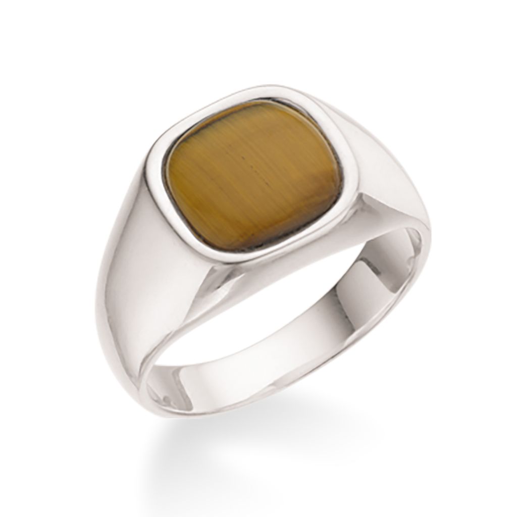 Herre sølv ring med tigerøje