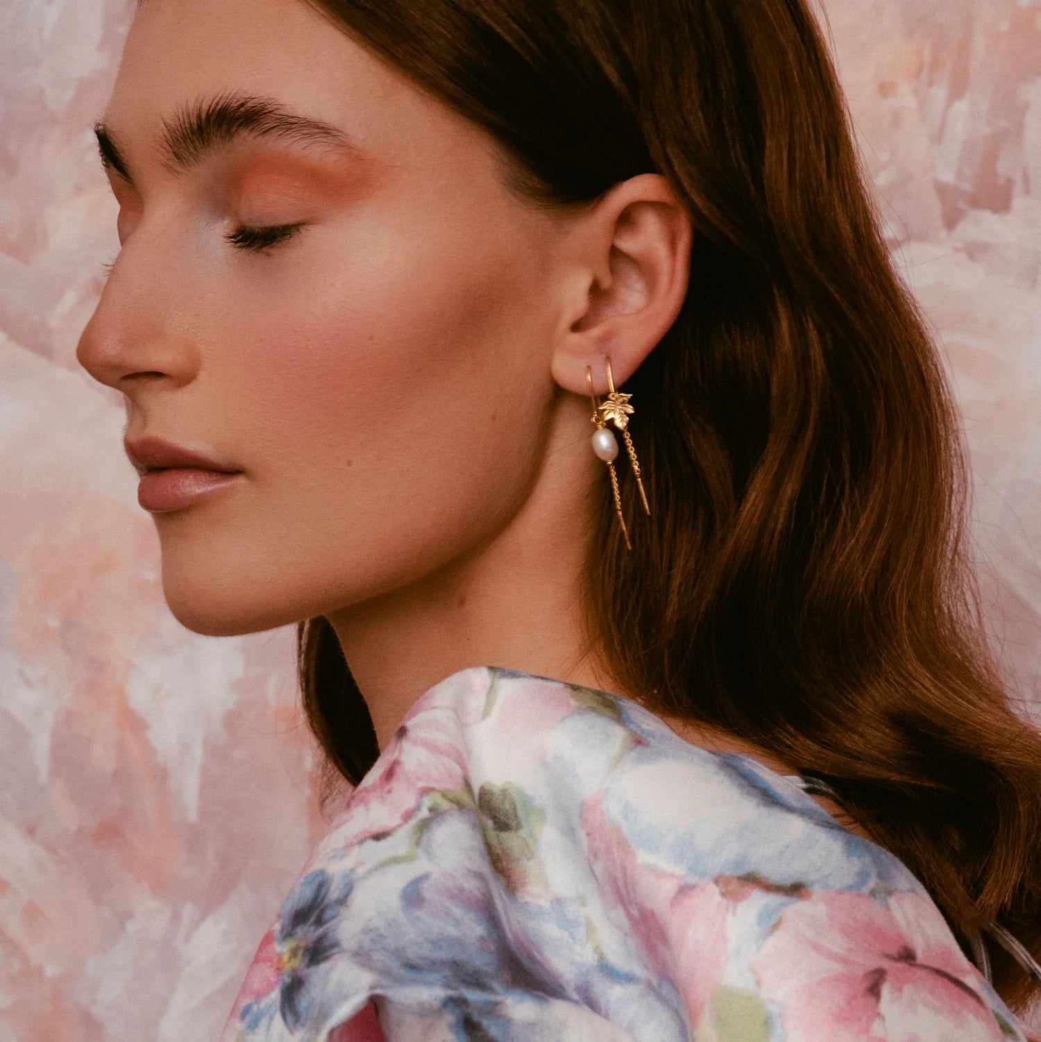 Caley - Kædeøreringe med blad Sølv