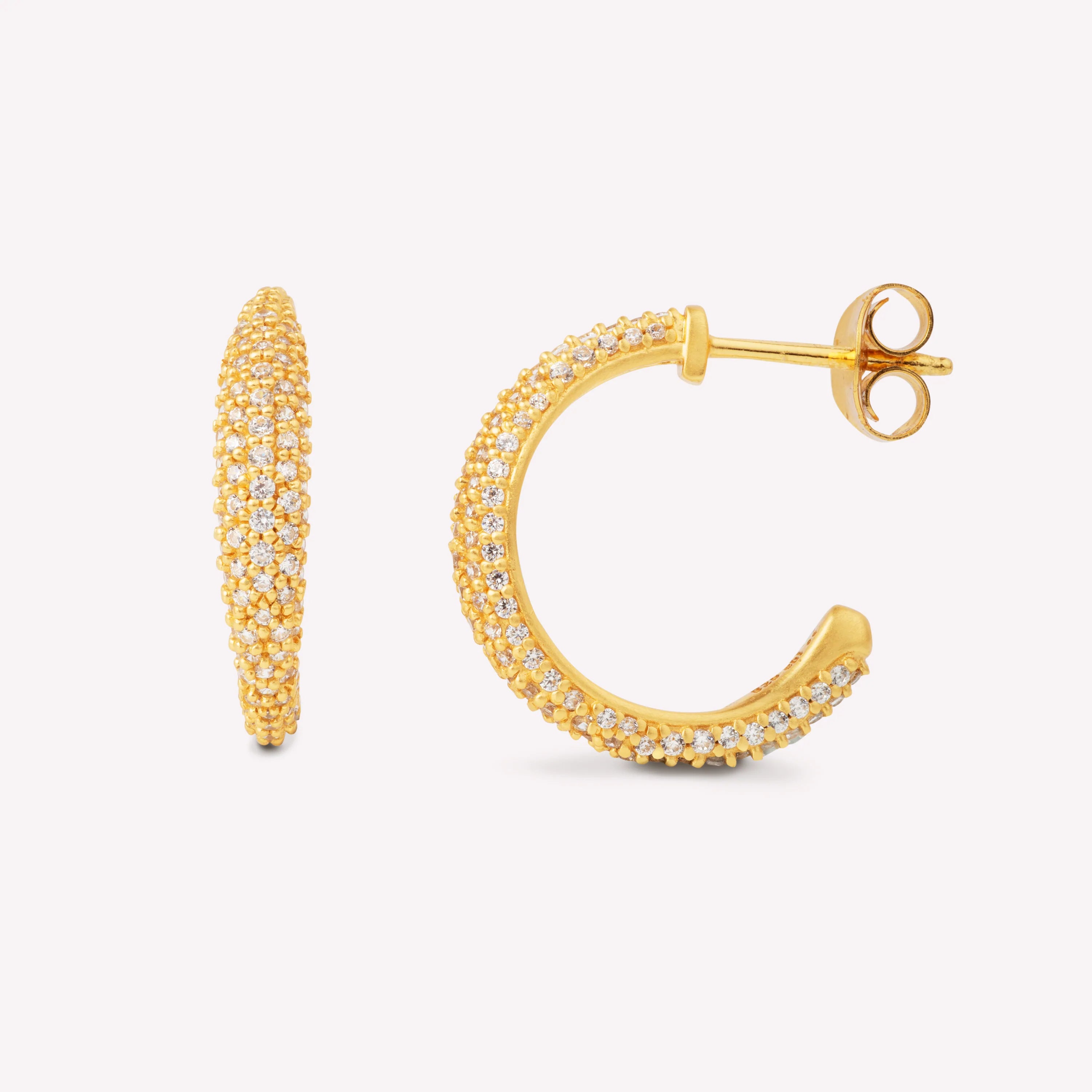 Ocean Flow Medium Sparkle Hoops Forgydt