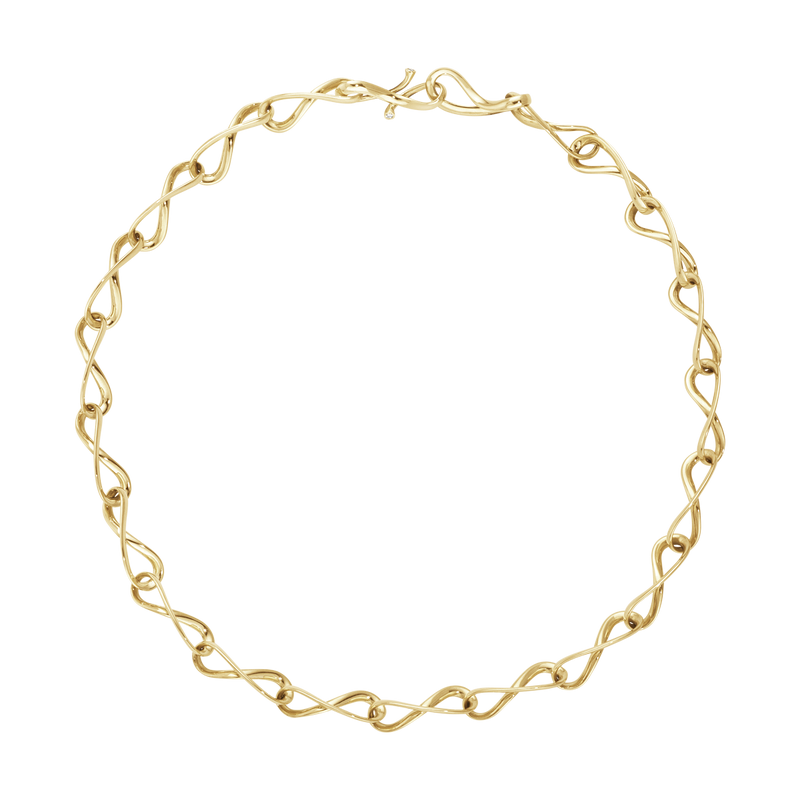 Infinity Halskæde, 18kt Guld m. Diamanter - Sct. Mathias Ure & Guld