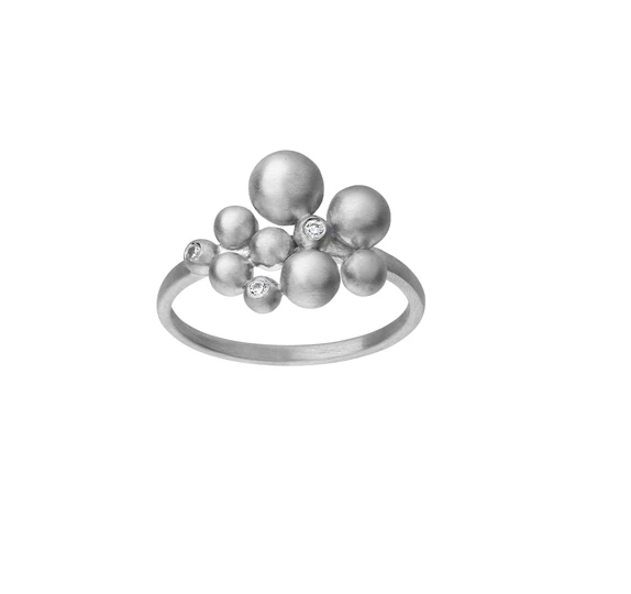 Pebbles ring, sterling sølv - Sct. Mathias Ure & Guld