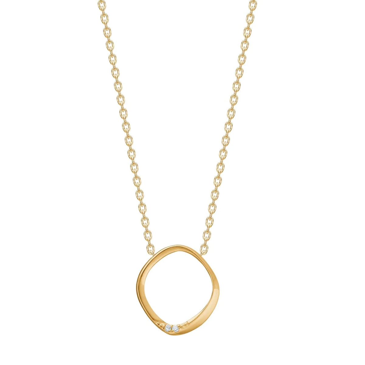 Siersbøl vedhæng i 14 kt. guld med 0,010 ct. diamant