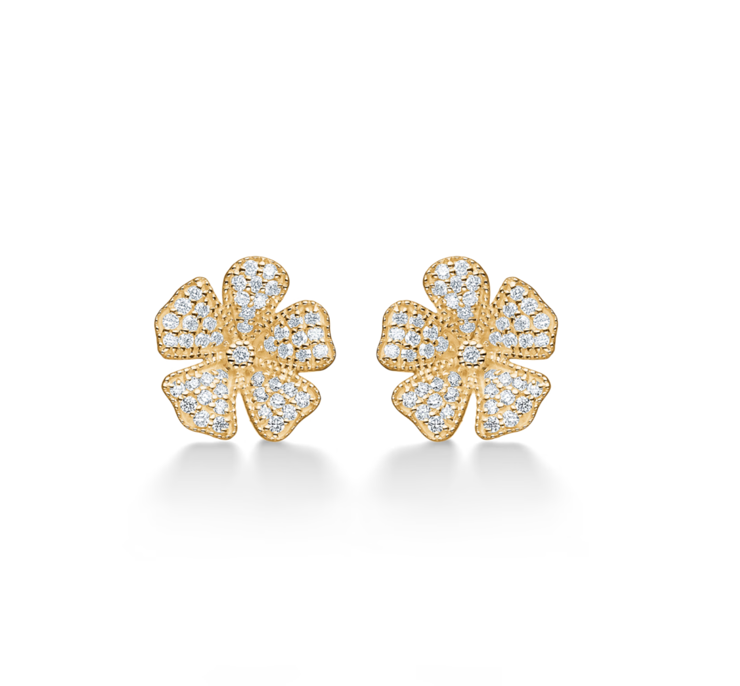 FLEUR ØRERINGE 14 kt