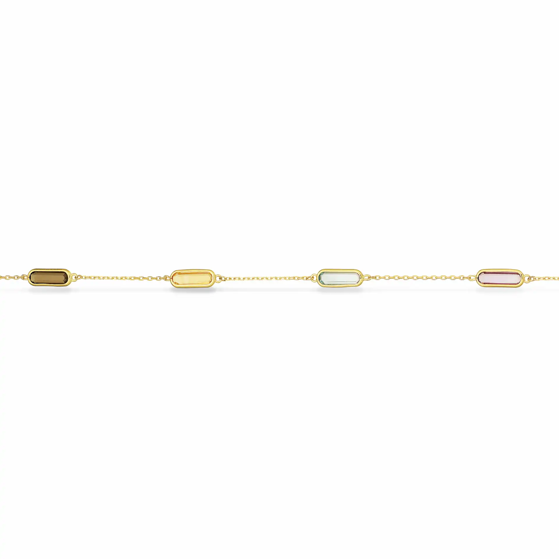 Armbånd i 8 kt. m. zirkonia